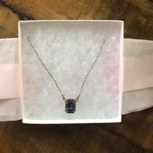 Silver Gemstone Necklace